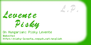 levente pisky business card